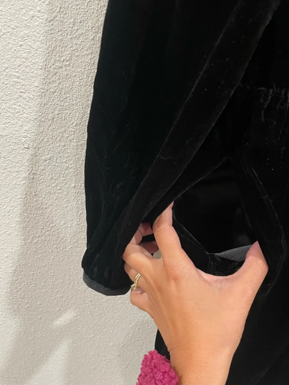 Modcloth Black Velvet Bow Mini Party Dress Size 6 - Picture 9 of 11